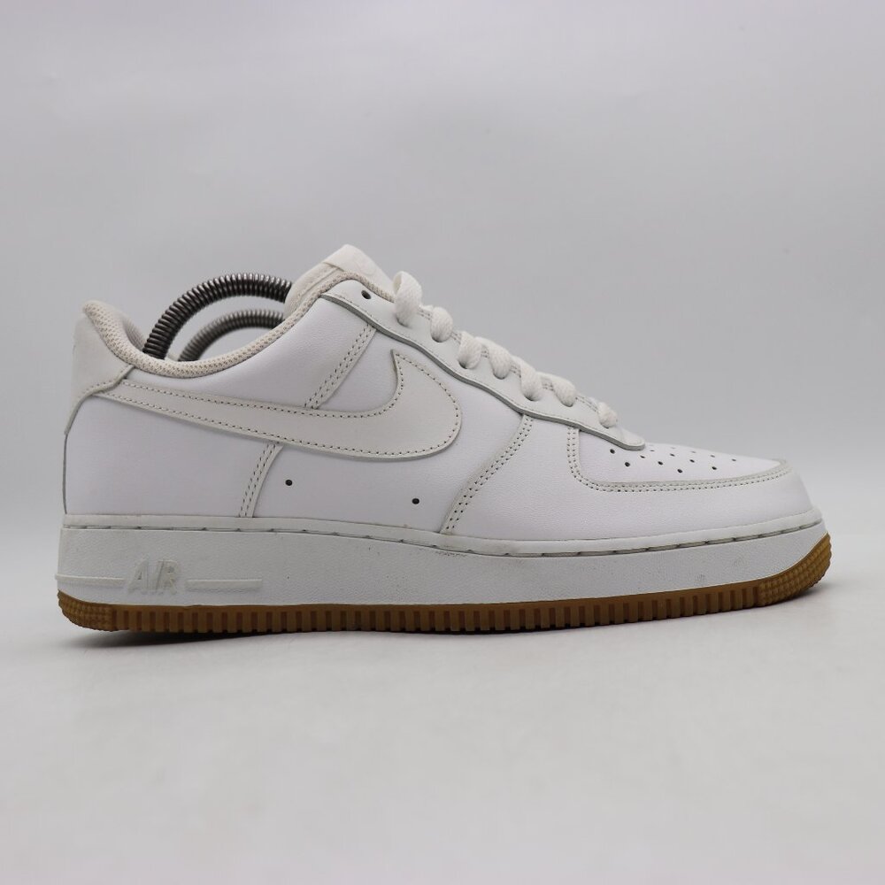 Nike Air Force 1 '07 Men's 8.5 White Gum Leather Casual Sneakers DJ2739-100